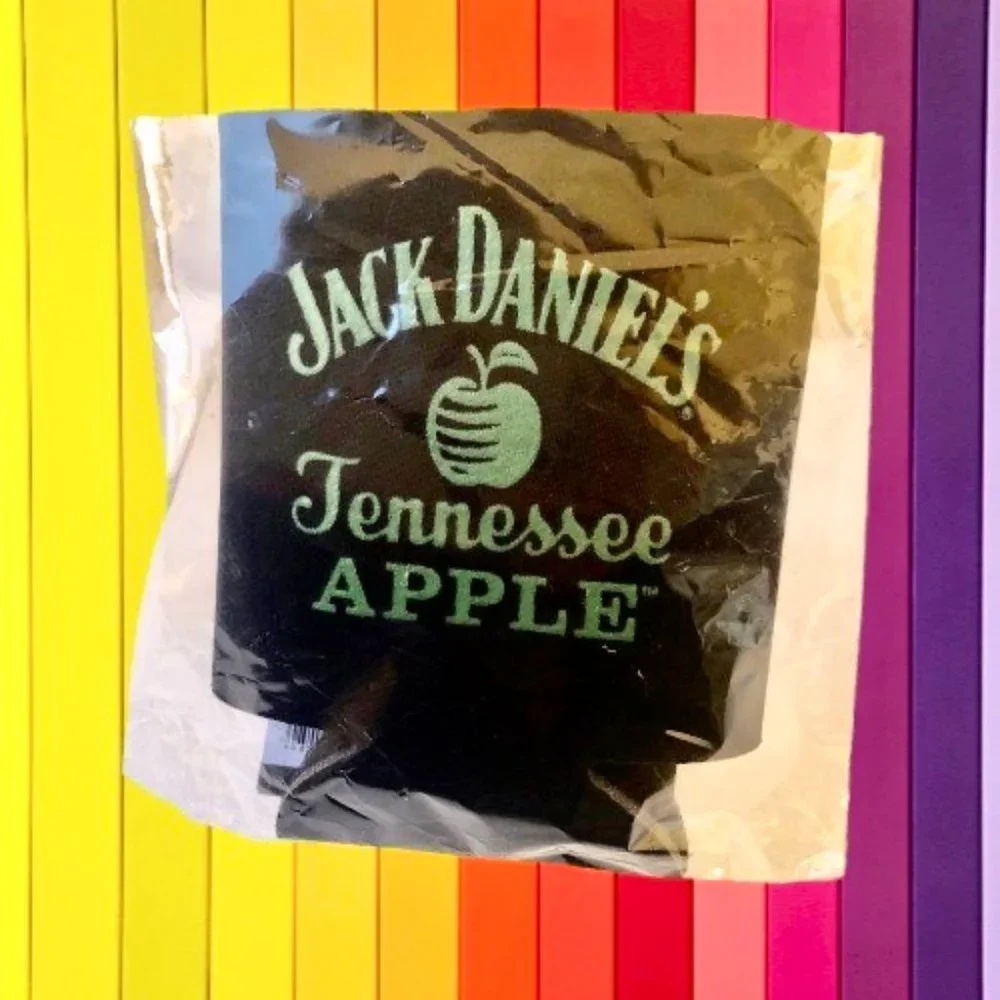 Jack Daniels Whiskey Can Bottle Coozie Drink Holder Cooler Tennessee Apple NEW